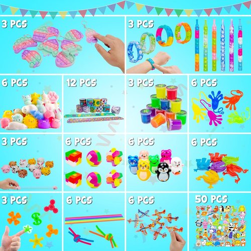 DQstar Party Favors - Treasure Box Prizes for Kids 4-12 | Perfect for Goodie Bags & Birthday Gifts