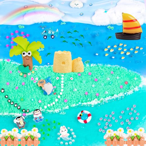 LAWOHO Blue Ocean Slime Kit - 6 Pack Clear Butter Cloud Slime for Kids Ages 8-12 | Perfect Party Favors & Gifts