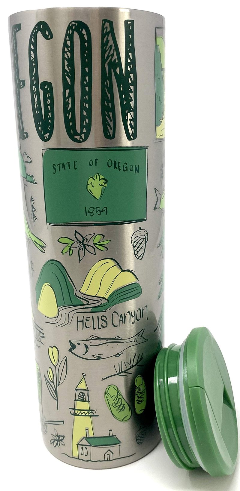 Starbucks Oregon Vacuum Insulated Stainless Steel Traveler Tumbler Coffee Mug 16 Oz