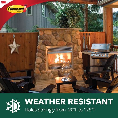 Command Outdoor Mounting Strips - 4 Medium & 2 Large Clear for Strong Adhesion