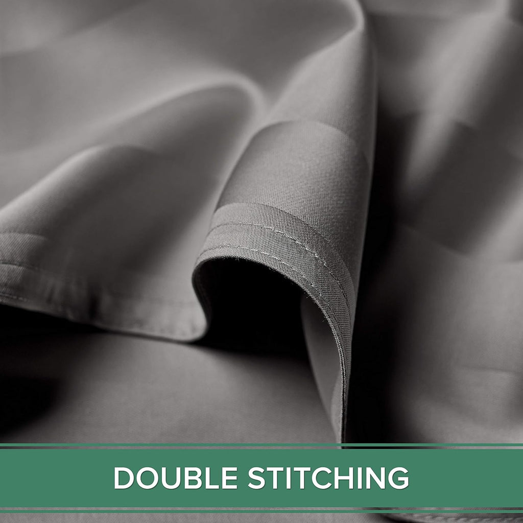 Pure Bamboo King Sheets - Luxuriously Soft 100% Organic Viscose Bed Sheet Set | Cooling Jacquard Stone