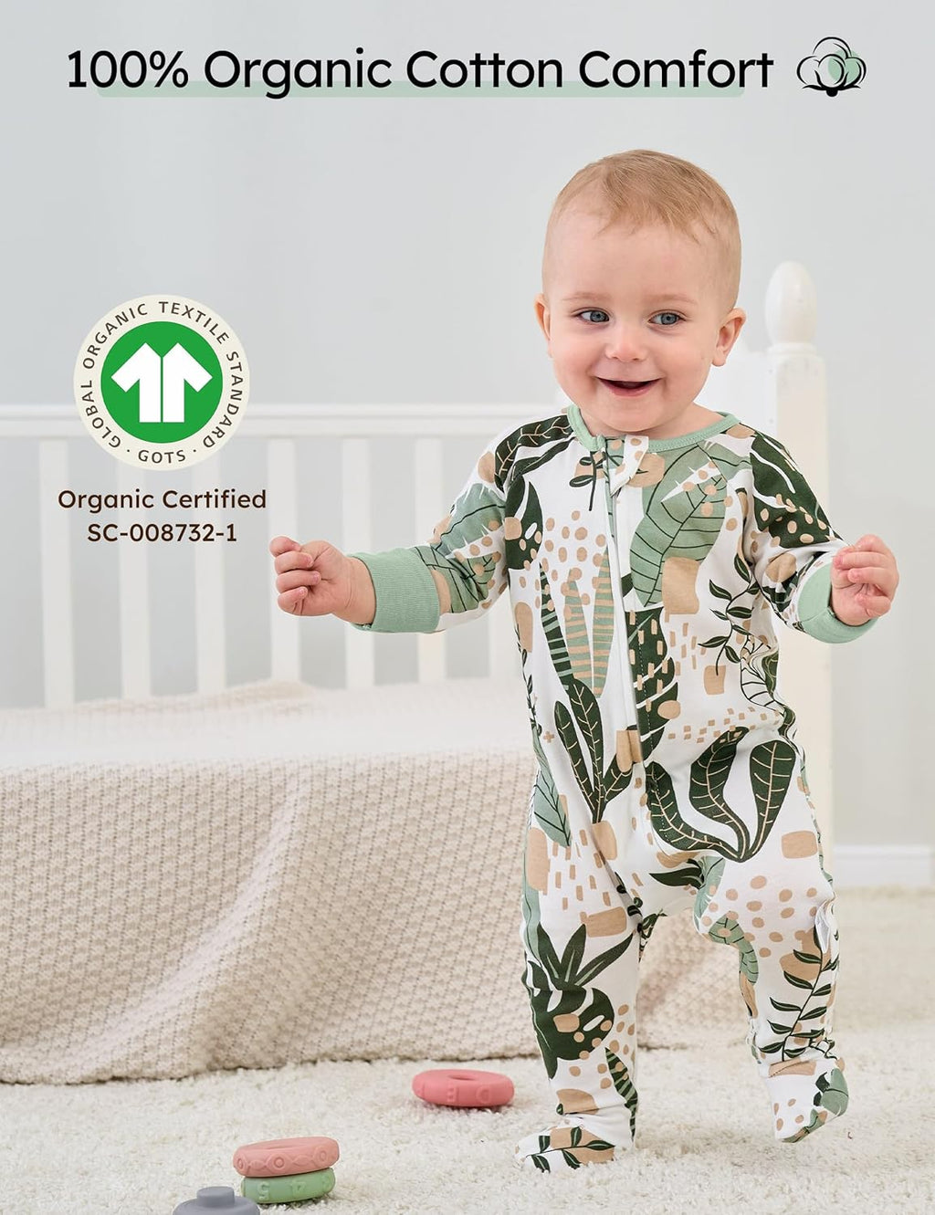 Yoofoss 100% Organic Baby Sleep Sack 0-6 Months & Baby Clothes Set 0-3 Months | Soft & Safe