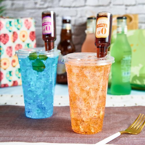 [90 PACK] 20 oz Clear Plastic Cups With Strawless Sip Lids, Disposable Plastic Cups With Sip Through Lids for Ice Coffee, Smoothie, Slurpee, or Any Cold Drinks