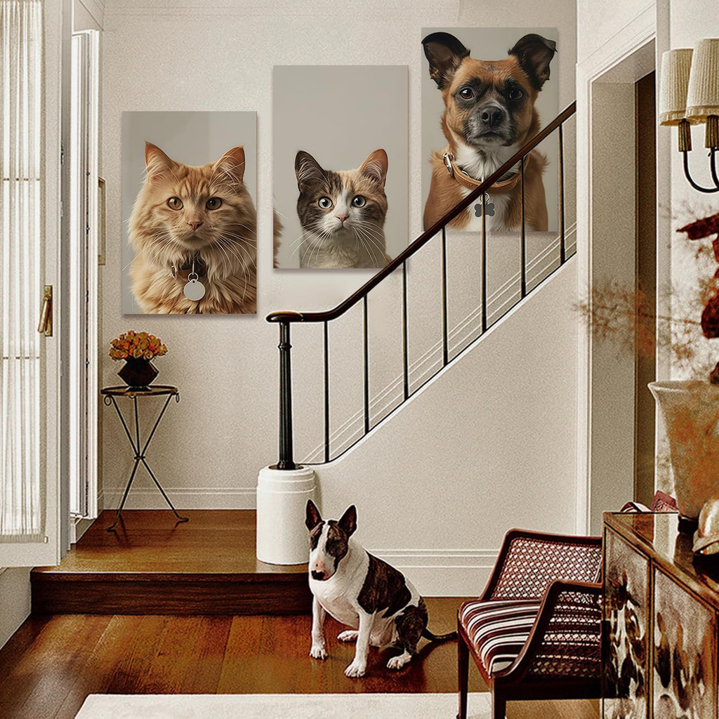 Skiennix Custom Canvas Prints - Personalized Triptych Wall Art | Unframed 24x36 Set of 3