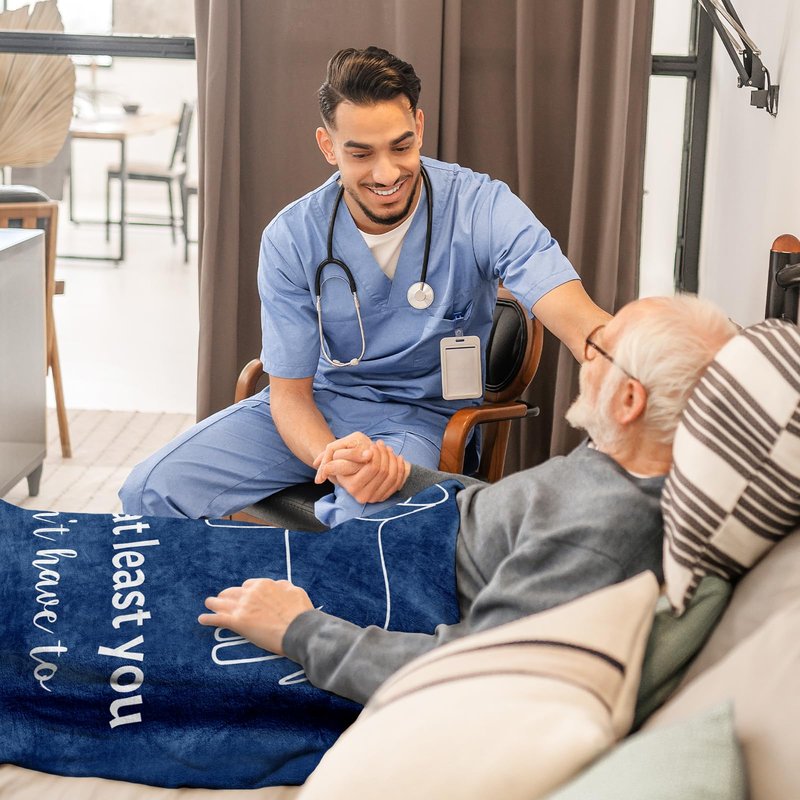 Mlkdcid Get Well Gifts for Men, Get Well Gifts After Surgery, Get Well Soon Gifts for Men/Teenage Boys, Feel Better Gift Throw Blanket 60" x 50"