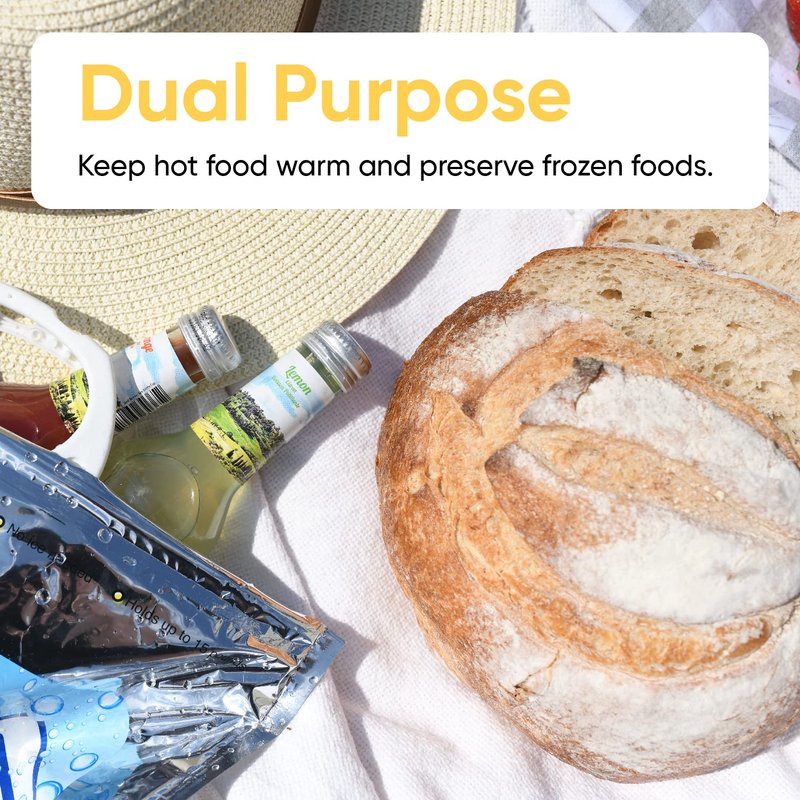 Superio Hot and Cold Insulated Bags for Food Delivery, Grocery Shopping Bags, Food Storage for Hot and Frozen Food for Travel, Disposable Cooler Bag, Reinforced Thermal Lunch Bag (6, 16"x19.25")