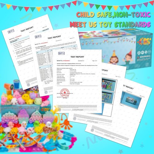 DQstar Party Favors - Treasure Box Prizes for Kids 4-12 | Perfect for Goodie Bags & Birthday Gifts