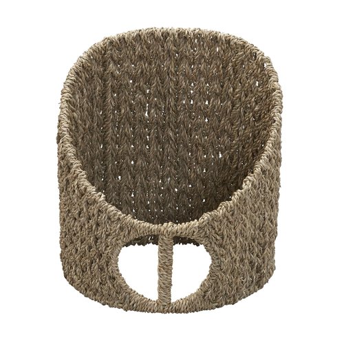 Household Essentials Oval Magazine Rack, Natural Seagrass