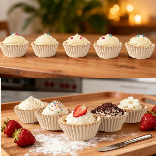 Brown Paper Cupcake Liners - 1000 Count Standard Baking Wrappers | Food-Grade Greaseproof Muffin Liners (1.4 Inch)