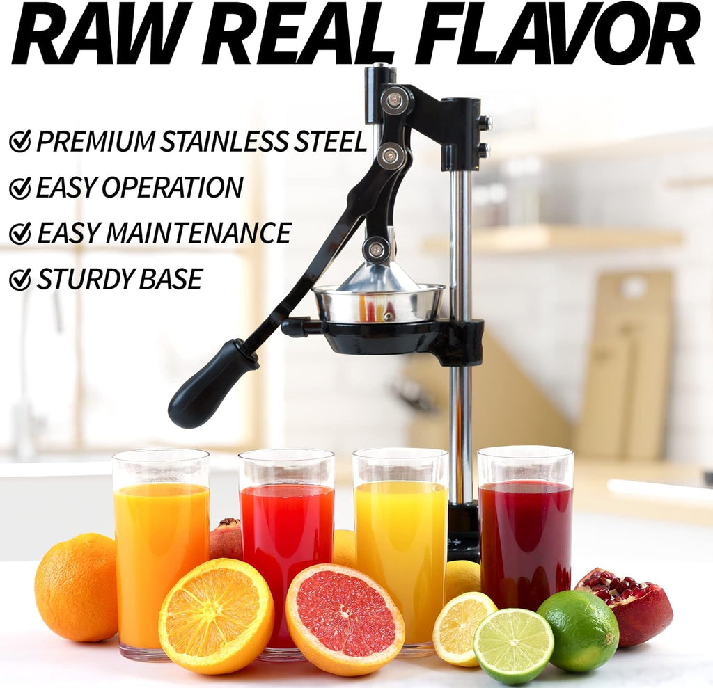 Zulay Kitchen Extra Tall Citrus Press | Manual Juicer for Orange Juice - Fits Tumblers & Tall Glasses