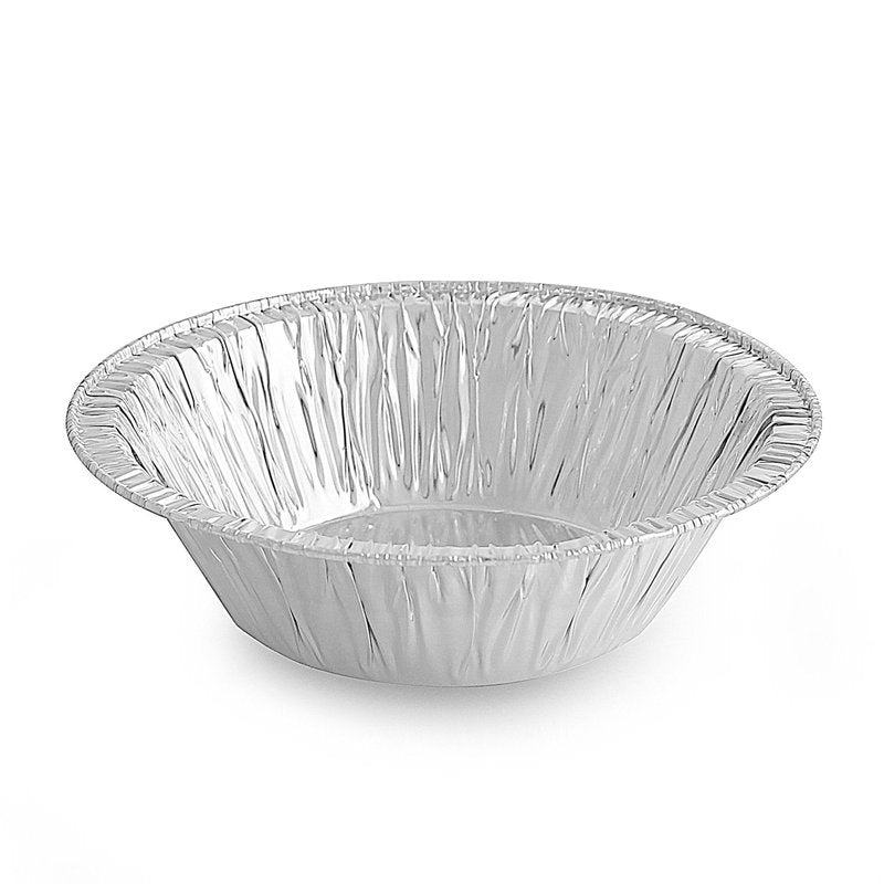 PARTY BARGAINS 12oz Aluminum Pie Pans - 50 Pack, 6-inch Disposable Round Mini Pie Pans for Pies, Tarts, Quiche (Max 240°C)