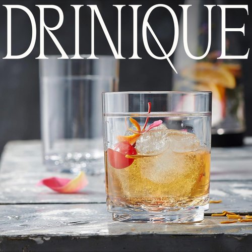 Drinique Unbreakable Elite Tall Glasses – Set of 4 | 14oz Tritan Plastic | Made with 50% Recycled Content | Reusable, Dishwasher Safe, BPA-Free, Shatterproof | Indoor, Outdoor, Everyday Use - Clear
