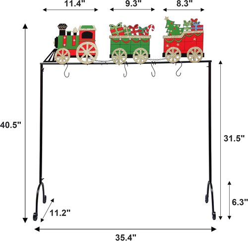 FORUP Christmas Stocking Holder Stand - Festive Train Design for Holiday Decor