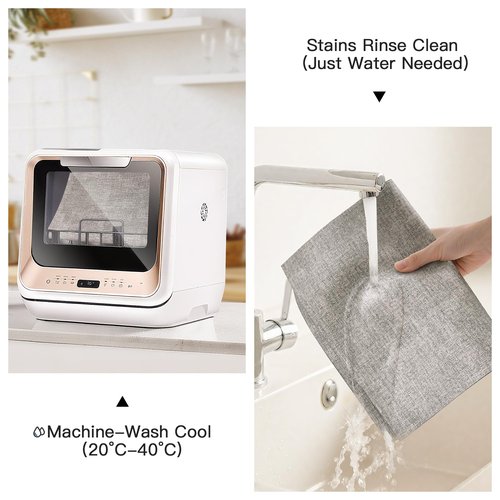 DOLOPL Placemats Set of 6, Reversible Wipeable & Heat Resistant Place Mats, Modern Faux Leather Table Mats for Kitchen, Neutral Waterproof Tablemats for Dining Table Decor, Wedding, Party(Grey)