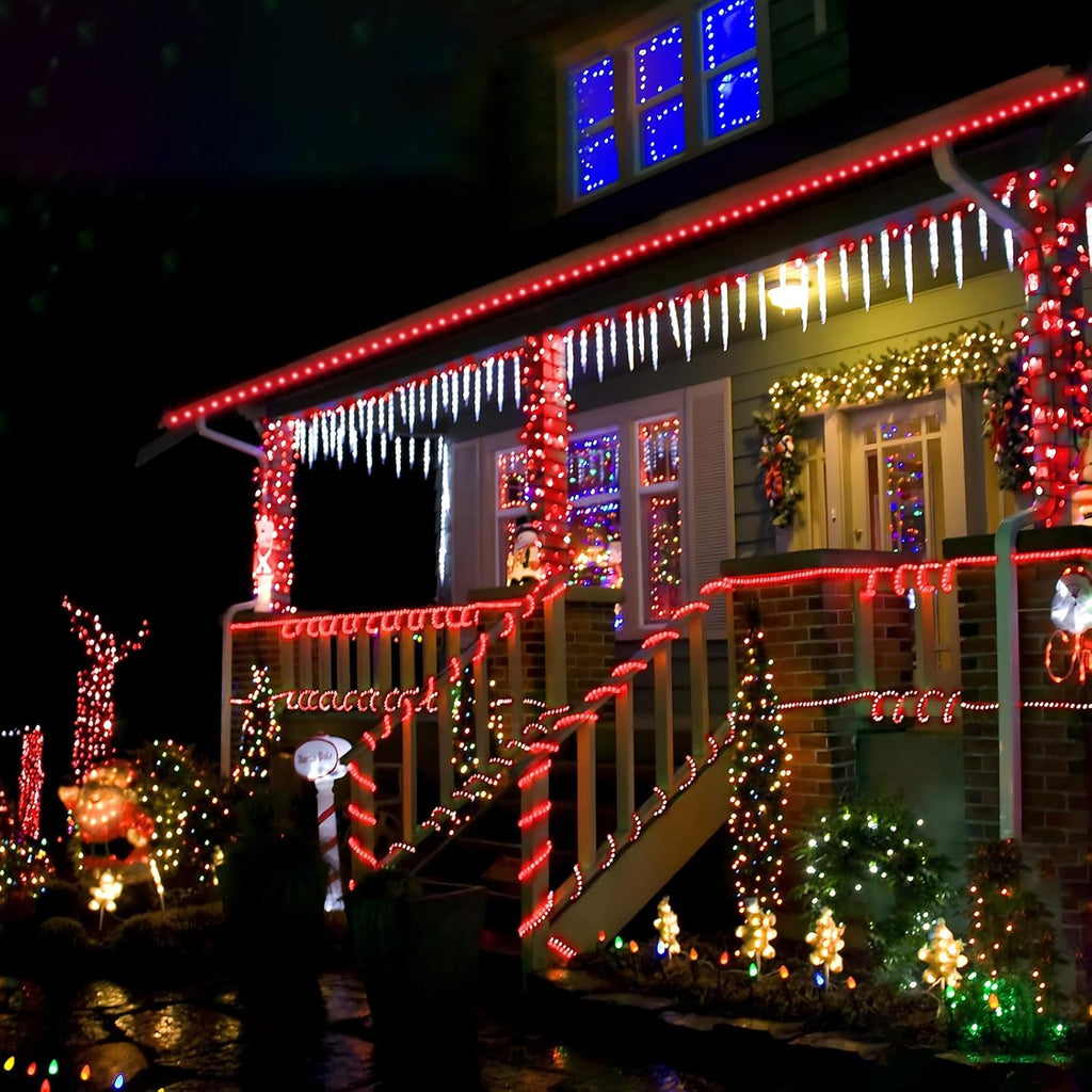 Skiennix 150ft LED Rope Lights - Waterproof, Flexible Tube Lighting with 8 Modes | Red for Indoor & Outdoor Decor