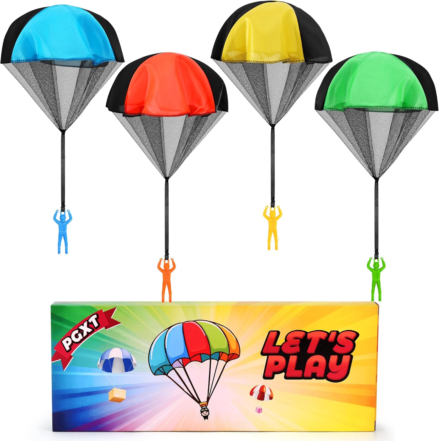 Parachute Toy - Flying Parachute Men for Kids | Perfect Outdoor Fun for Ages 3-12, Ideal Party Favors