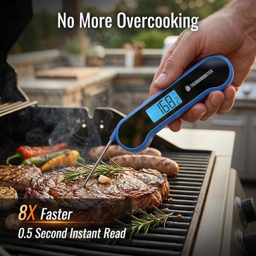 Instant Read Meat Thermometer by [Brand Name] - Digital Precision ±0.5℉ | Ideal for Cooking, BBQ & Gifts