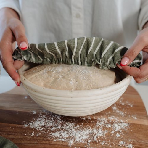 Beautiful Linen Cotton Blend Bowl Covers - Reusable Set of 3 for Bread Proofing | Fits 7" to 13" Bowls