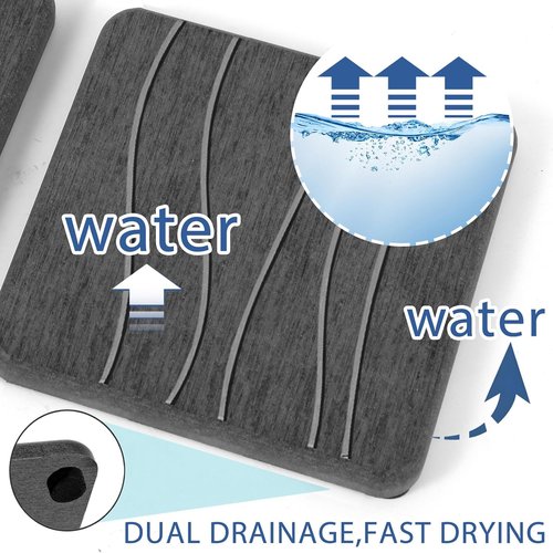 Diatomite Coasters by Skiennix - Fast Drying Water Absorbing Stone Tray Set | 3PCS for Kitchen & Bathroom