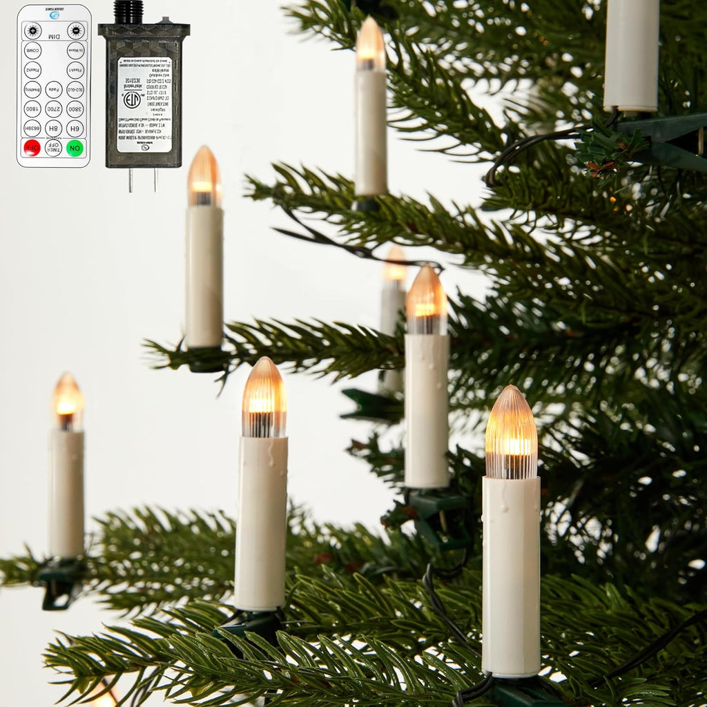Regine Switzerland Flameless Christmas Candle Lights - 50 Pcs with Remote & 3D Flickering Effect | Multi-Color Options