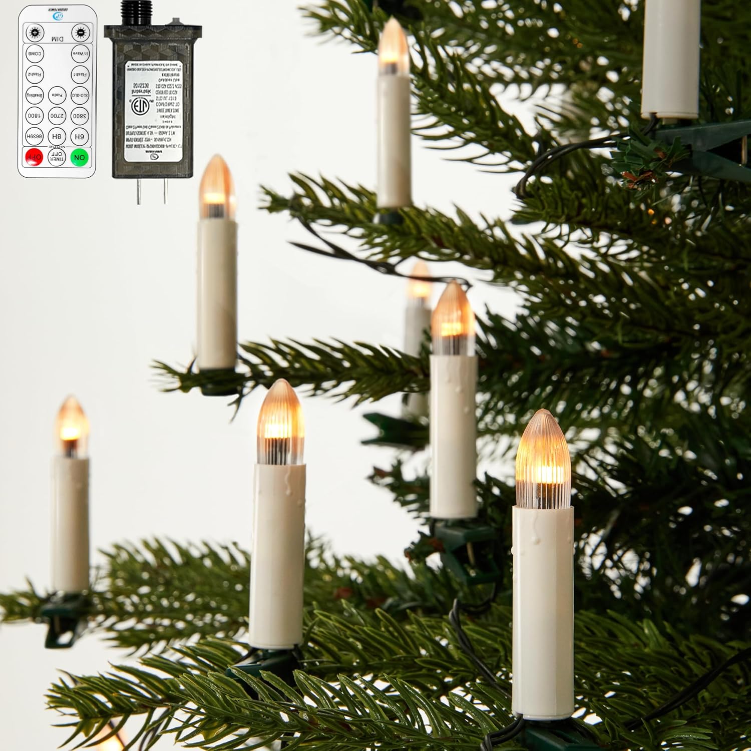 Regine Switzerland Flameless Christmas Candle Lights - 50 Pcs with Remote & 3D Flickering Effect | Multi-Color Options