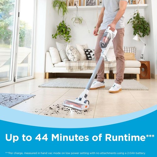 BLACK+DECKER POWERSERIES+ 20V MAX Cordless Stick Vacuum Cleaner - Lightweight, Bagless, Gray, 44-Minute Runtime