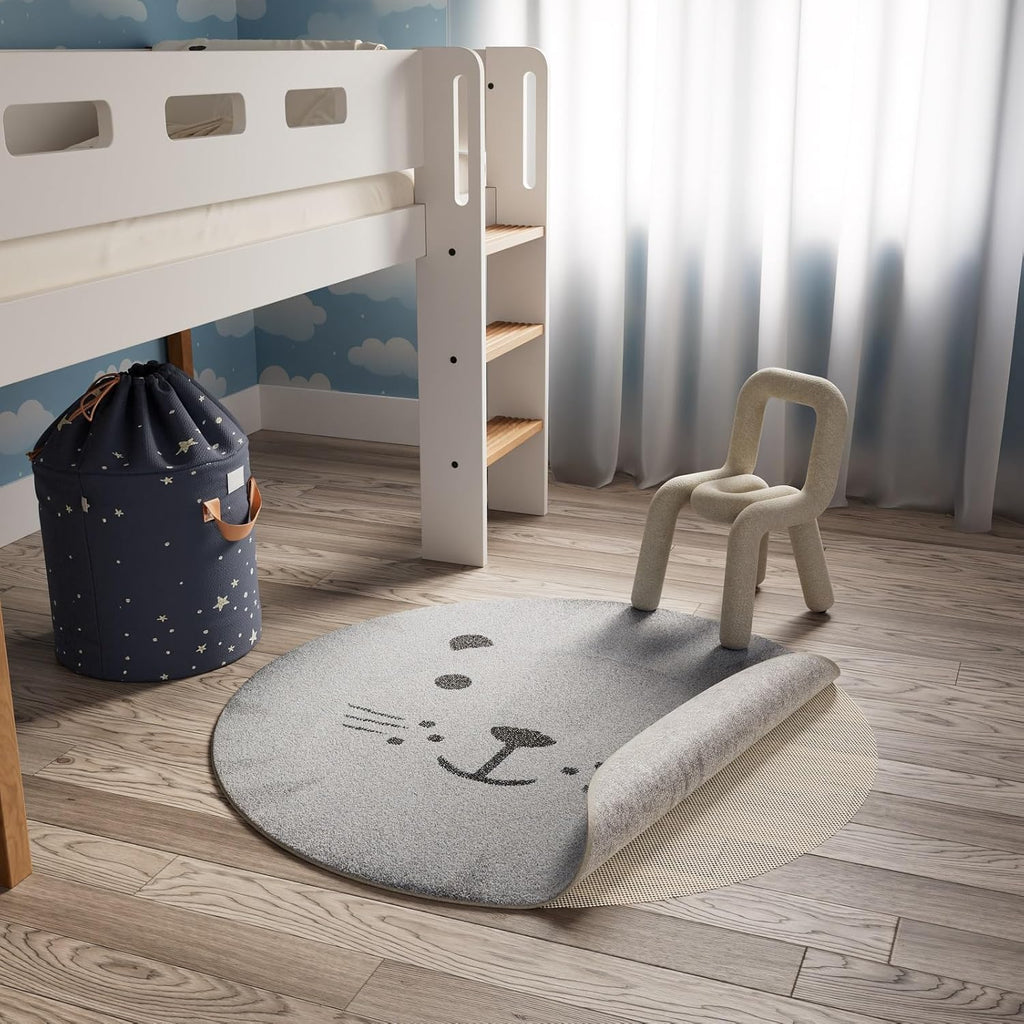Veken Round Rug Pad Gripper - 4 Ft Size for Hardwood Floors | Non-Slip & Durable Design