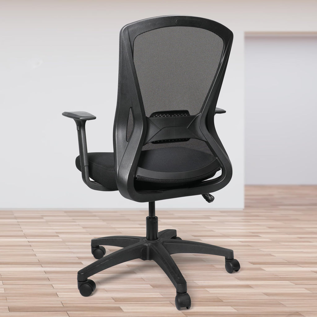 Ergonomic Rolling Comfy Computer Office Desk Task with Removable Armrests Adjustable Height for Big People Home Study Work