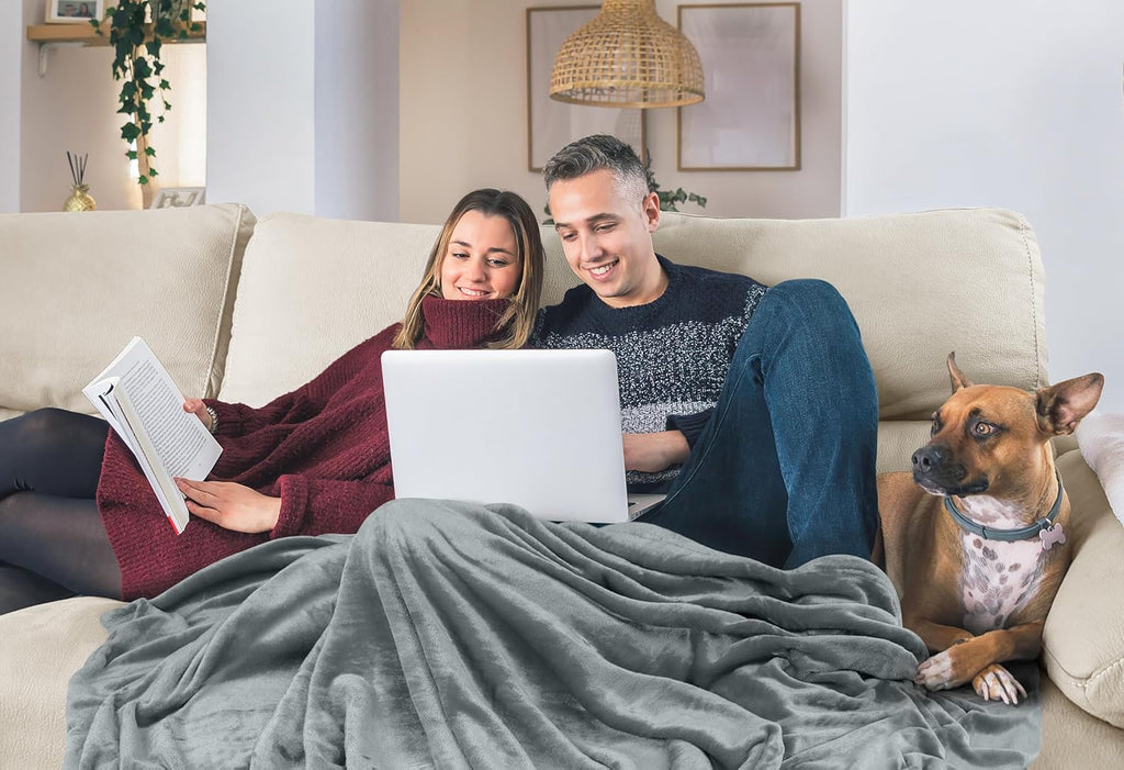 Utopia Bedding Fleece Blanket - Full Size Luxury Soft Microfiber in Ash Grey (90x84 Inch)