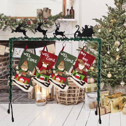 FORUP Christmas Stocking Holder Stand - Elk Design for Secure Holiday Decor | Festive Home Accent