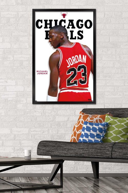 Michael Jordan - Feature Series Wall Poster, 34L" x 22.4W", Black Framed Version