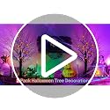 Halloween Tabletop Trees - 2 Pack 24 Inch with Orange & Purple Lights