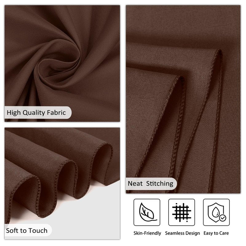 Heneger 8 Pack Brown Table Cloth 60 x 126 Inch Rectangular Tablecloths for 8 Foot Rectangle Tables, Wrinkle Resistant Brown Tablecloth Washable Polyester Fabric for Buffet Wedding Party Banquet