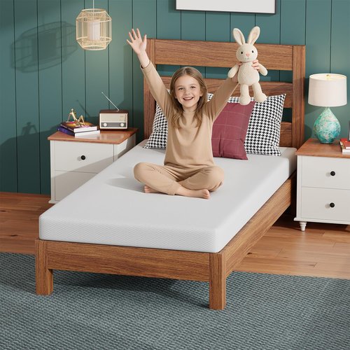 FDW 5-Inch Twin Mattress - Medium Firm Foam Support, Breathable Comfort & Washable Cover | CertiPUR-US Certified