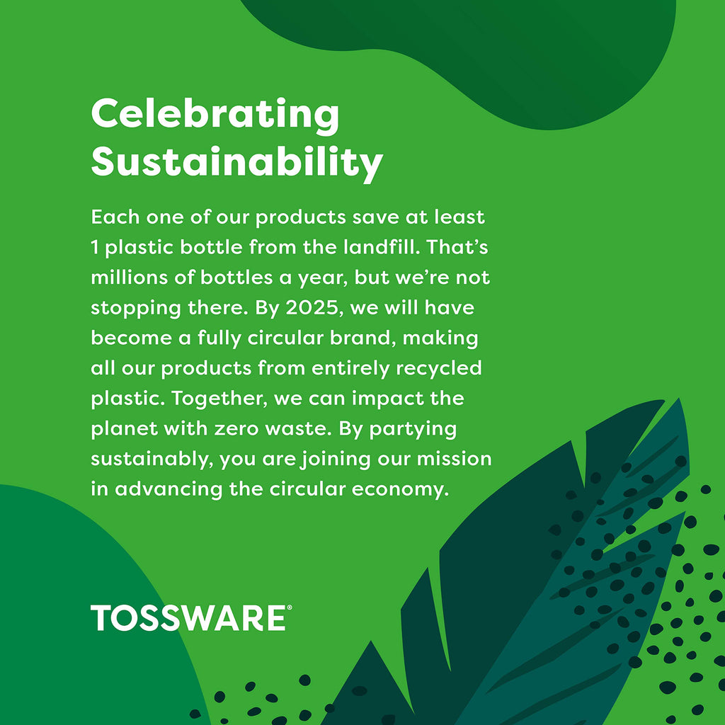 TOSSWARE RESERVE 16oz Stacking Pint, SET OF 4, Premium Quality, Tritan Dishwasher Safe & Heat Resistant Unbreakable Plastic Beer Glasses