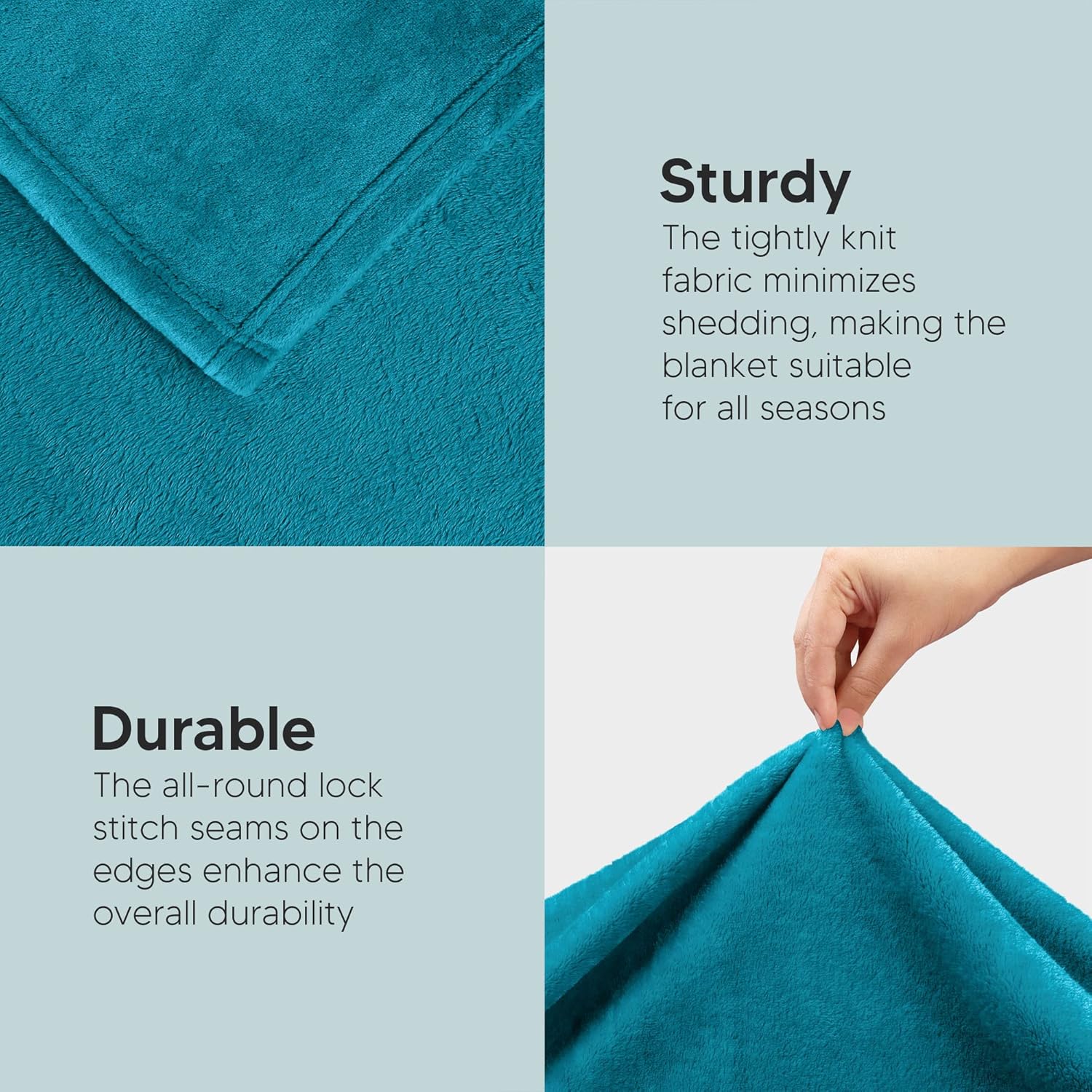 Utopia Bedding Fleece Blanket - King Size Turquoise 300GSM Luxury Soft Microfiber (90x102 Inch)