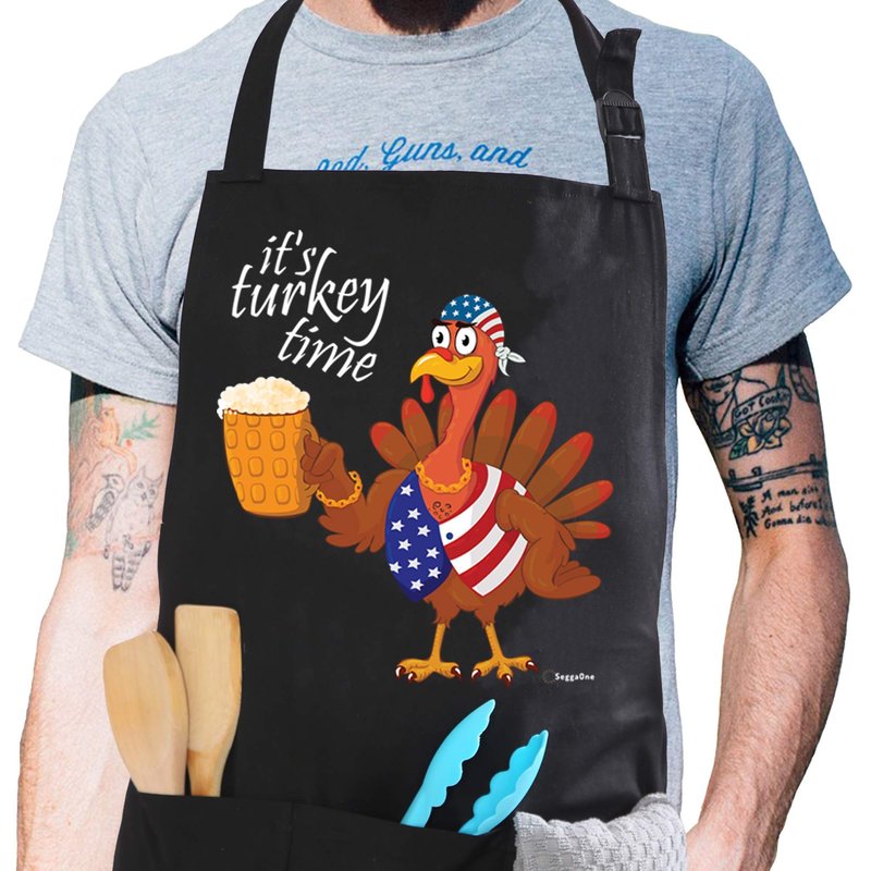 Funny Aprons for Men Women | One Size Fits All | Adjustable Strap | Premium Quality Chef Kitchen Grilling Apron with 3 Utility Pockets | Ideal BBQ Accessories | Unisex |