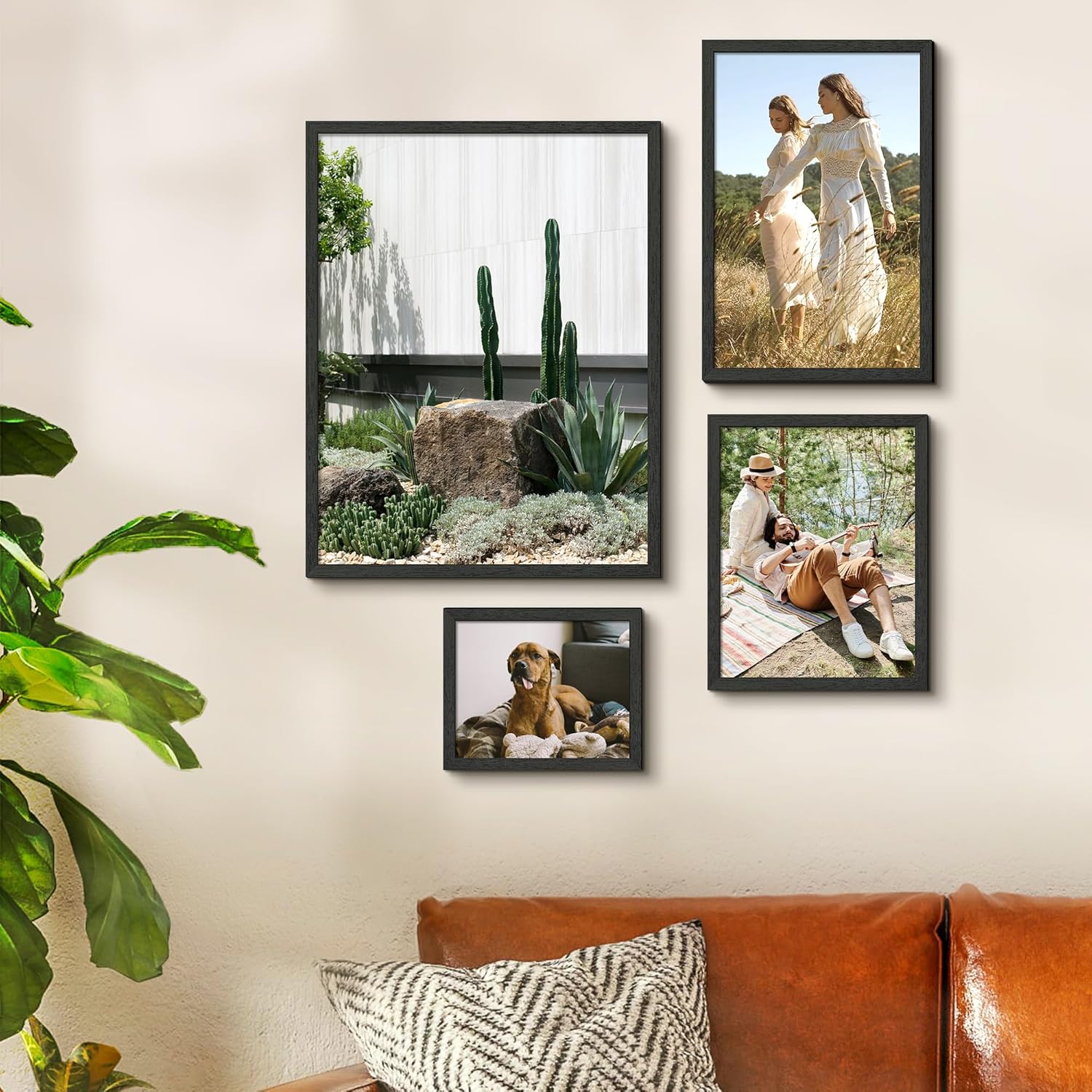 Upsimples 8x10 Picture Frame - Stylish Wall Gallery Frame in Black | Durable Engineered Wood, 1 Pack