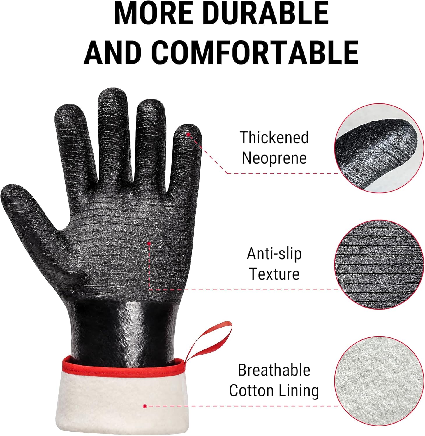 TempPro Heat Resistant BBQ Gloves - 932°F Waterproof Neoprene Oven Mitts | Slip-Resistant, 14" for Grilling & Fire Pit Use