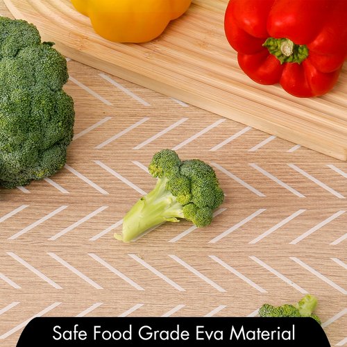 Cooyes Shelf and Drawer Liner for Kitchen Cabinets – Non-Adhesive, Waterproof, Non-Slip Cabinet Liners for Scratch Protection, Desk, Refrigerator, Shelves, Drawers with Modern Pattern