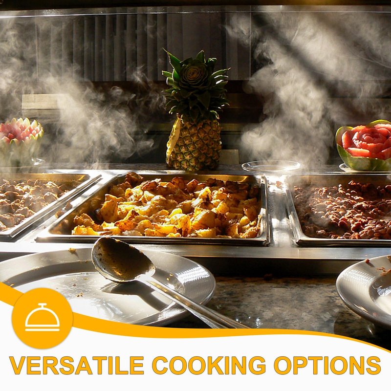 VOISEN Hotel Pans with Lids 2 Pack 1/1 Size 2.5" Deep, 1.2mm Thick Steam Table Pans Full Size, Commercial Food Pan for Catering Buffet Chafing Dish Pan,20.87"x12.8"x2.5"