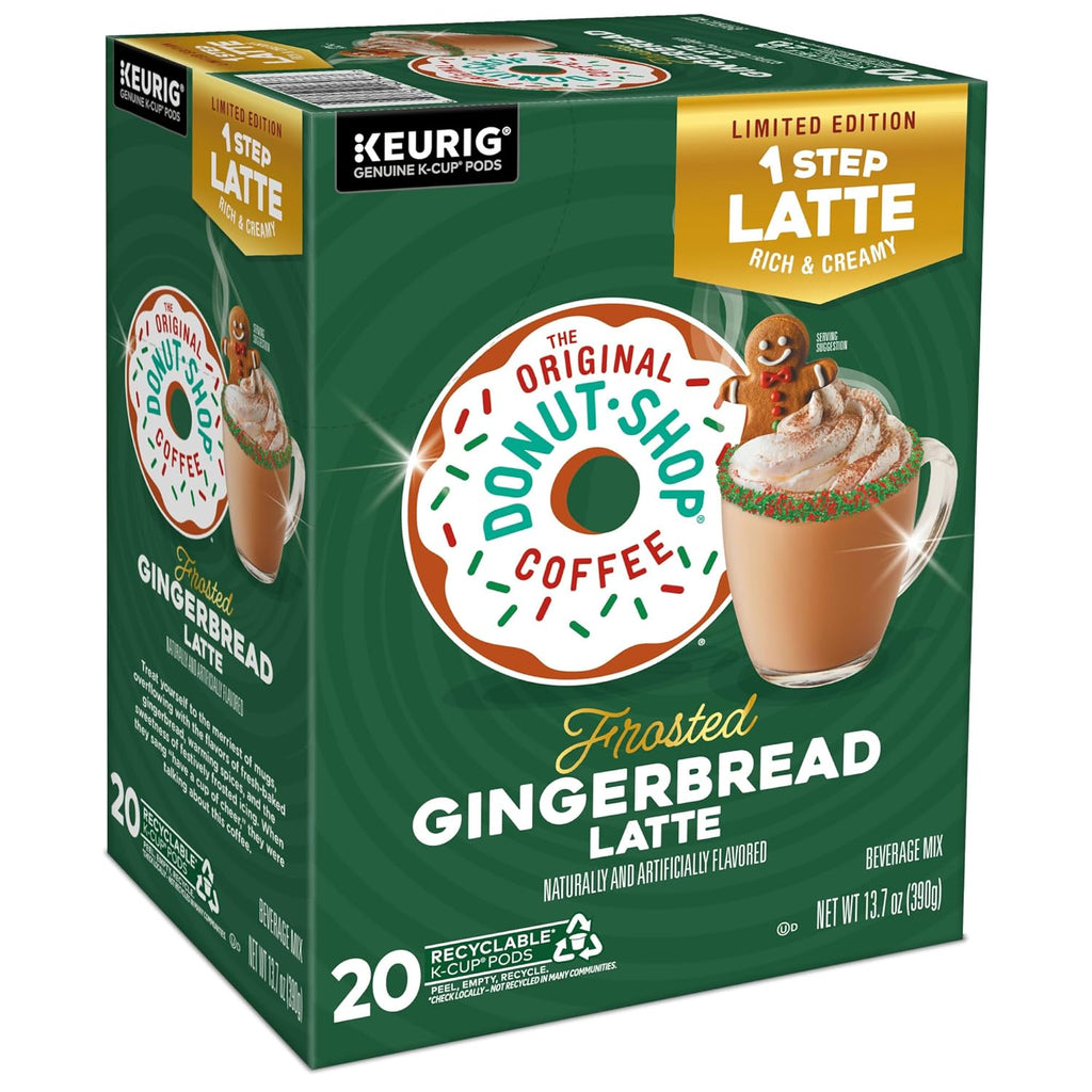 Original Donut Shop K-Cup Pods - Frosted Gingerbread Latte | 20 Count Single Serve Pods