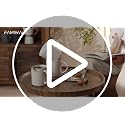 Famiware Cappuccino White 16 oz Coffee Mug Set of 4 - Handcrafted, Stackable, Dishwasher & Microwave Safe