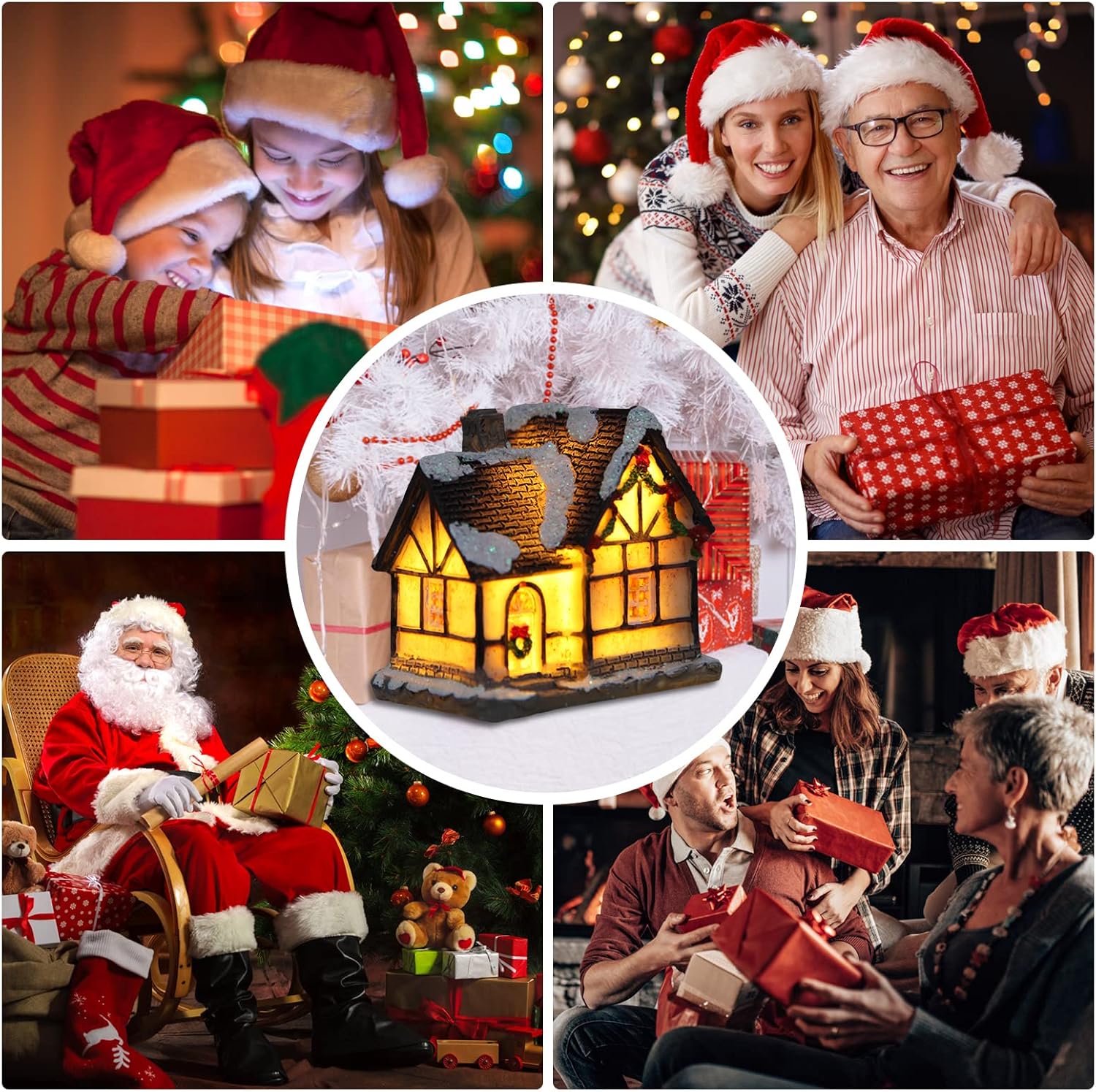 Regine Switzerland Christmas Village House Decor - LED Lantern Collectible Resin Figurine