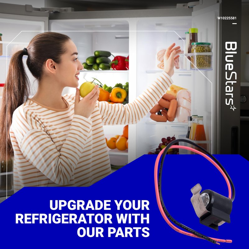 W10225581 Refrigerator Bimetal Defrost Thermostat by BlueStars - Compatible with Whirlpool Kenmore - Replaces WPW10225581 PS11750673 AP6017375 2188824 2321799 W10260437 - PACK OF 4