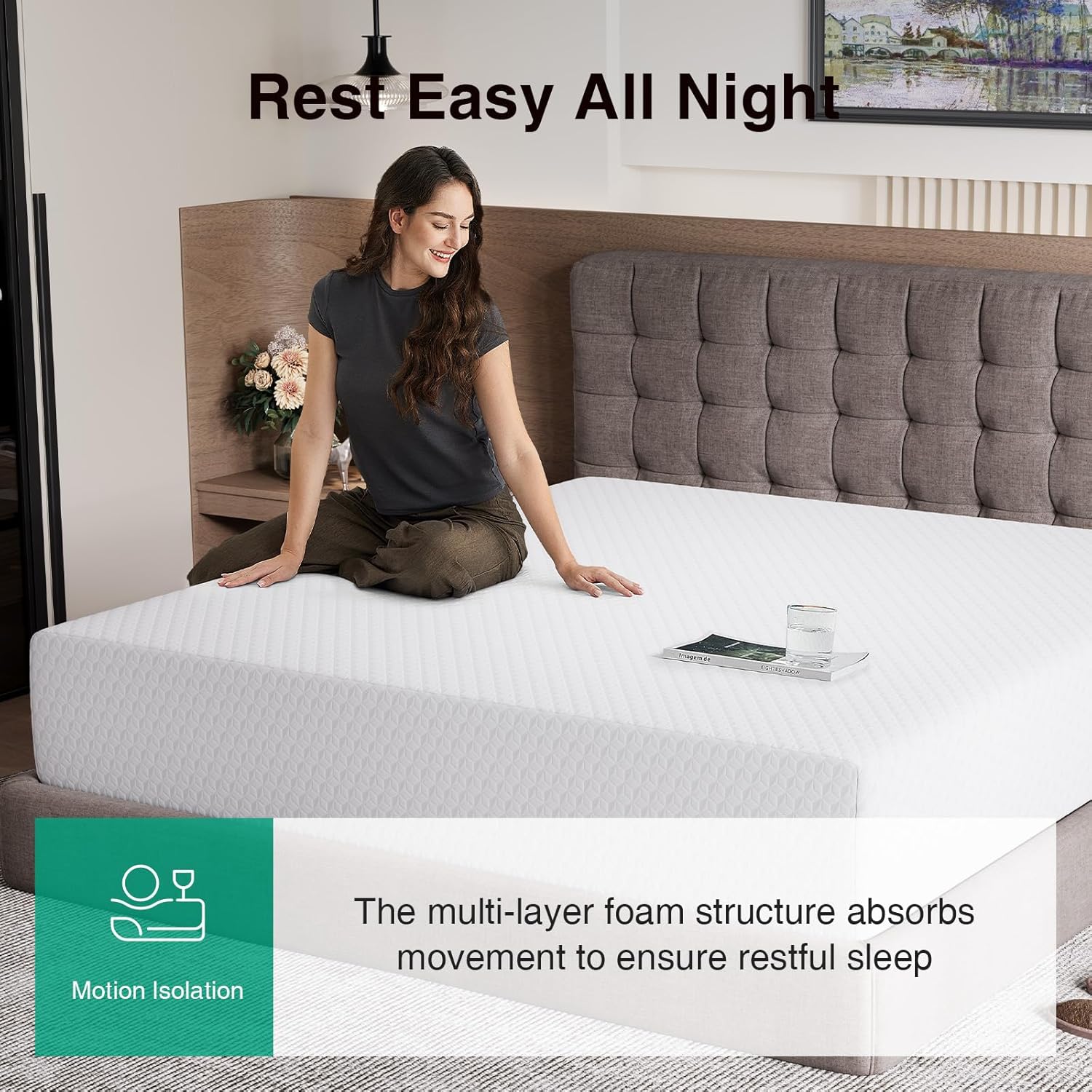 Novilla Queen Mattress - 14 Inch Memory Foam for Pressure Relief & Support | Cool, CertiPUR-US Certified