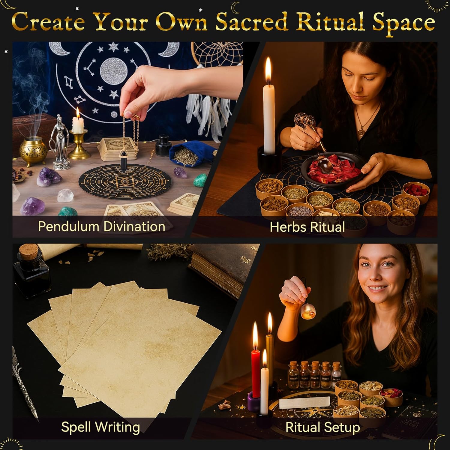 Regine Switzerland Magical Witchcraft Advent Calendar - Healing Crystals, Herbs & Candles | Unique Gifts for Women & Teens