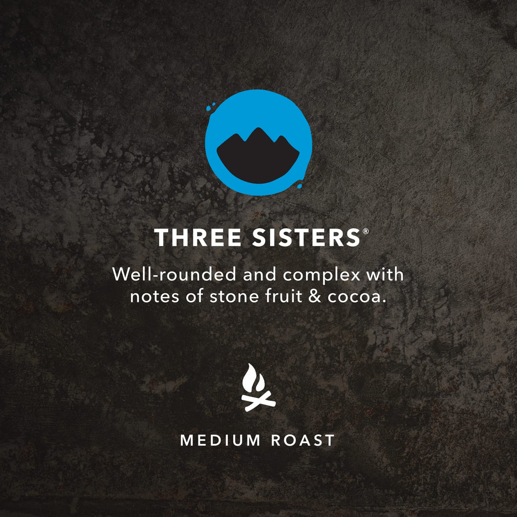 Kicking Horse Coffee Three Sisters, Medium Roast, Ground, Certified Organic, Fairtrade, Kosher, Black, 10 Oz, Pack of 6