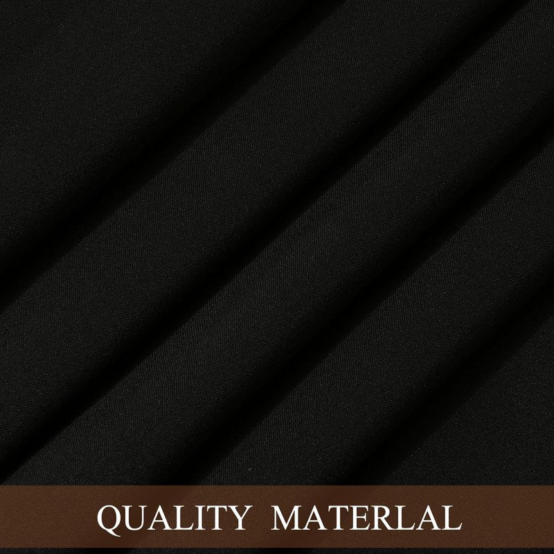 10Pack Black Table Cloths for 8 Foot Rectangle Tables 60 x 126 Inch, 8FT Black Tablecloth Rectangle Bulk Linen Polyester Fabric Washable Cloth Cover for Wedding Reception Banquet Birthday Party