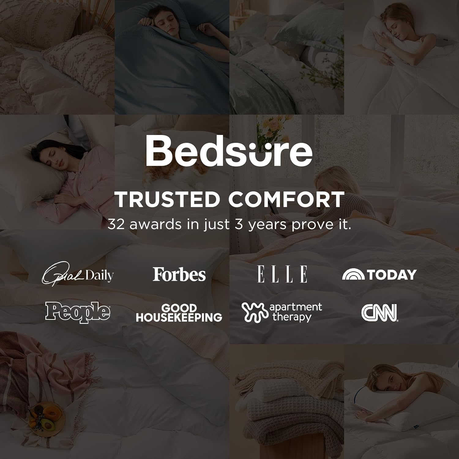 Bedsure King Size Duvet Cover Set - Soft Rose Pink Prewashed Cotton-Like Polyester, 3 Pieces with Zipper Closure